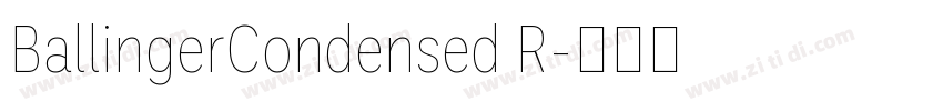 BallingerCondensed R字体转换